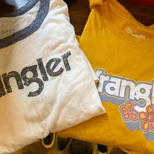 2 women’s wrangler shirts